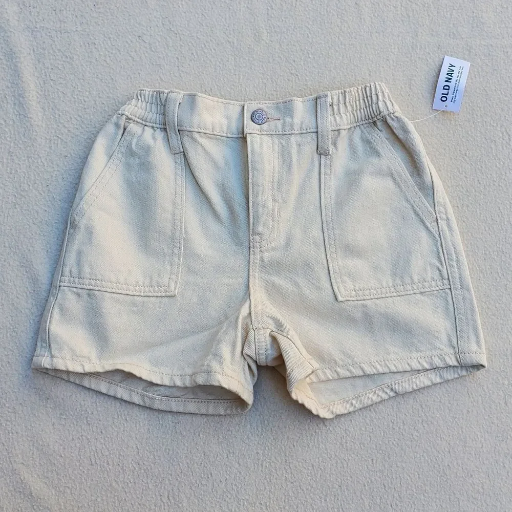 Old Navy cream colored jean shorts size 10